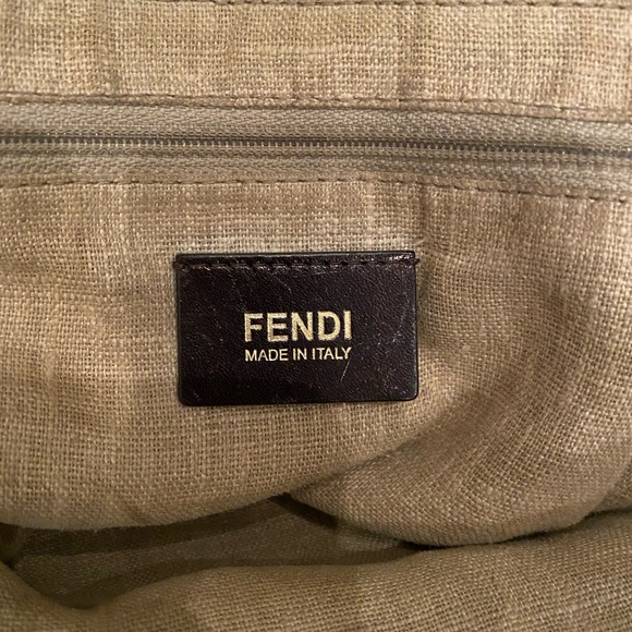 Fendi Stripped Canvas Hobo Bag - Picture 4 of 7
